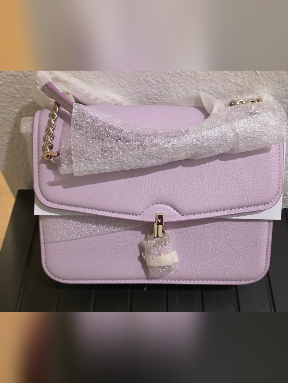 Lavender Structured Shoulder Bag - Women's Fashion Handbag